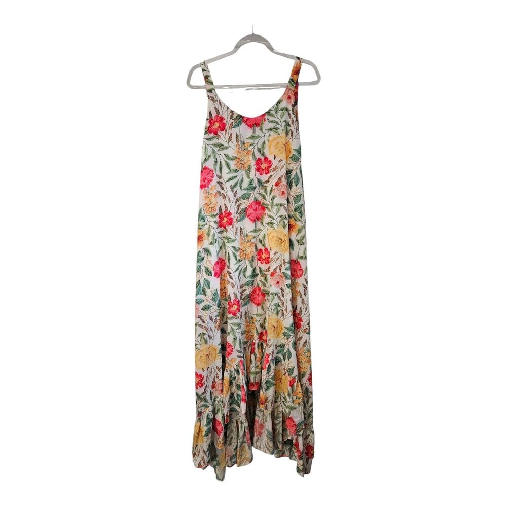 Silka Colombia Dress Small Sleeveless Hi-low Floral Pockets